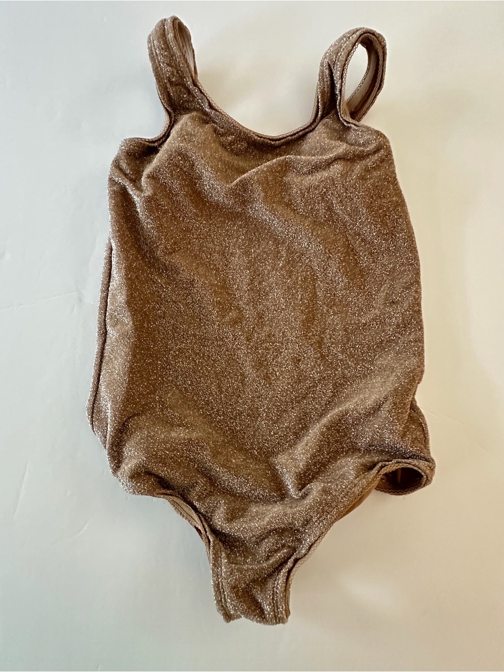 Konges Slojd Girls One Piece Brown Shimmer Swim Suit Size 9-10 Beach Summer Fun
